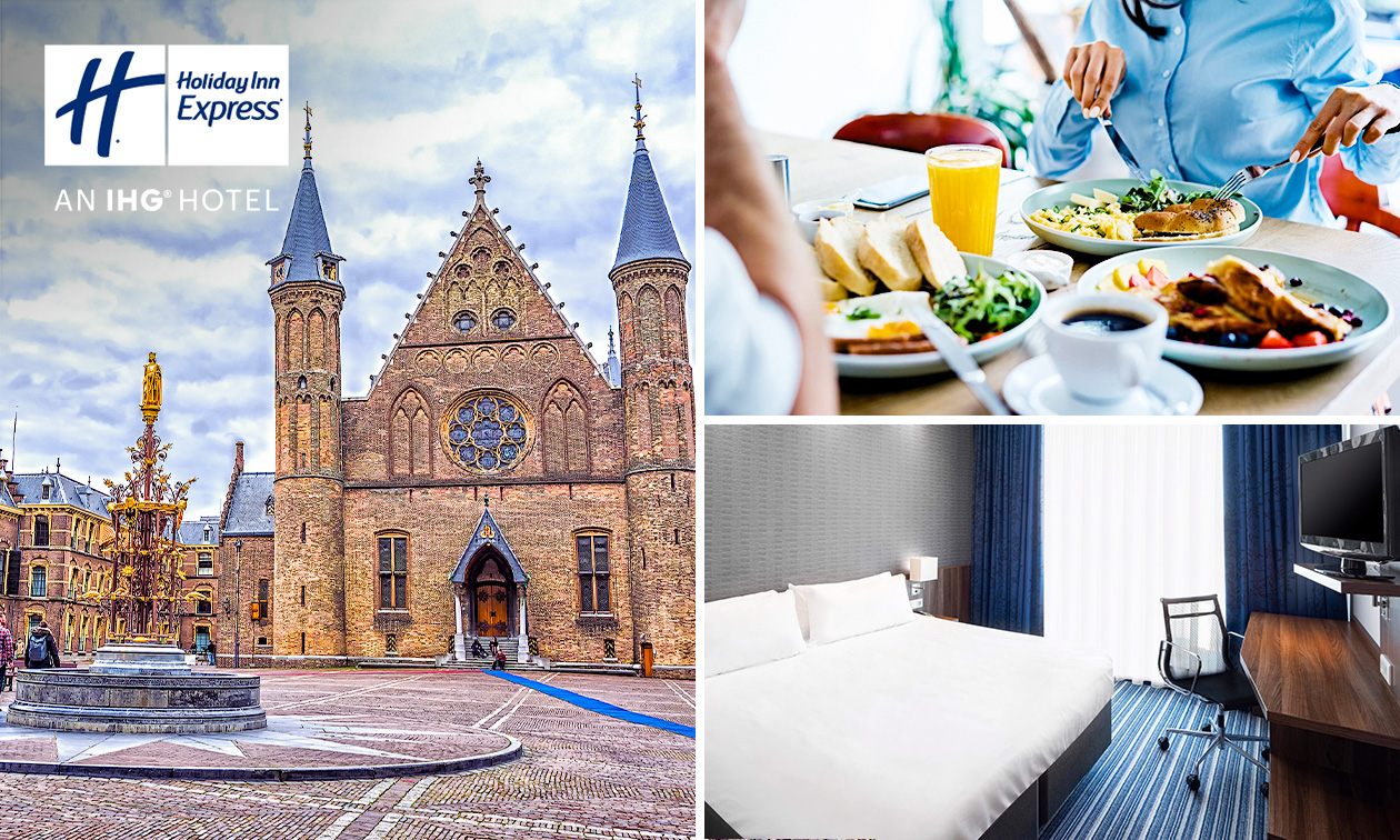 Overnachting voor 2 + ontbijt + late check-out in hartje Den Haag