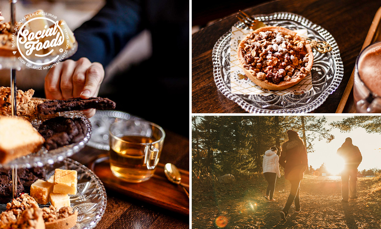 Wandelarrangement of high tea