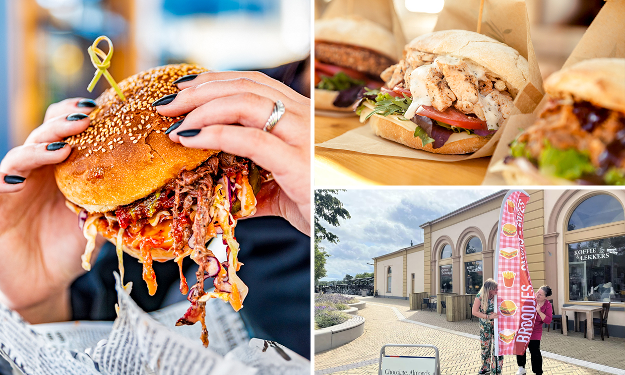 Burger + friet + saus + frisdrank bij Stationsrestaurant Harlingen