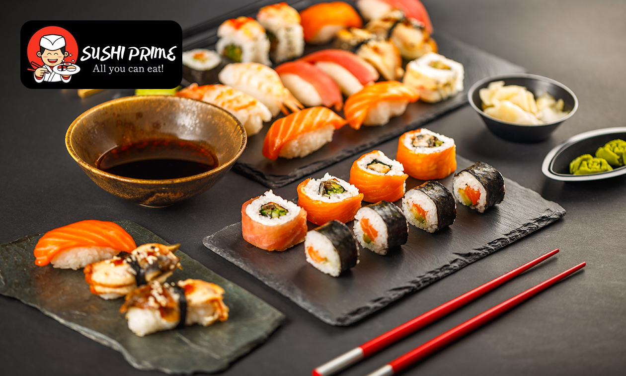 All-You-Can-Eat sushilunch of -diner (2 uur) bij Sushi Prime