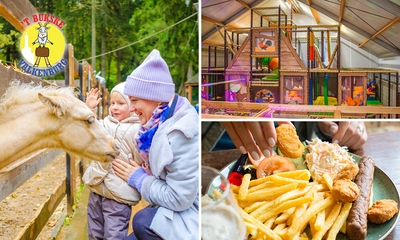 Entree kinderspeelboerderij + hapje en drankje of snackmenu