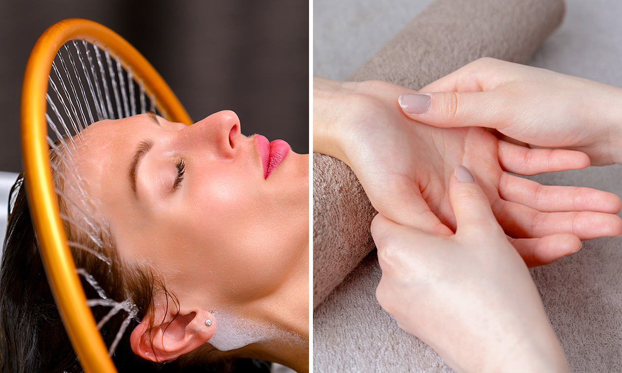 Headspa japonais + modelage des mains + séchage (75 min) près de Liège