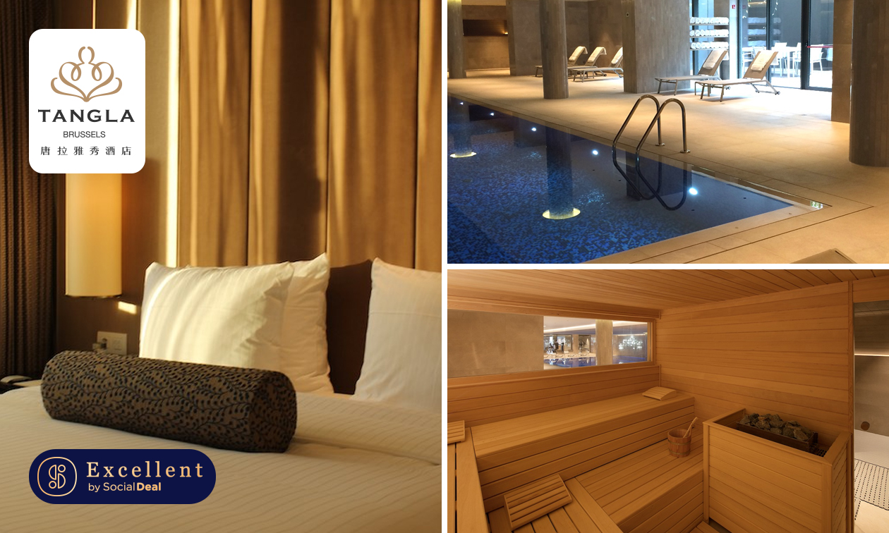 Overnachting voor 2 + ontbijt + binnenzwembad + sauna in Brussel