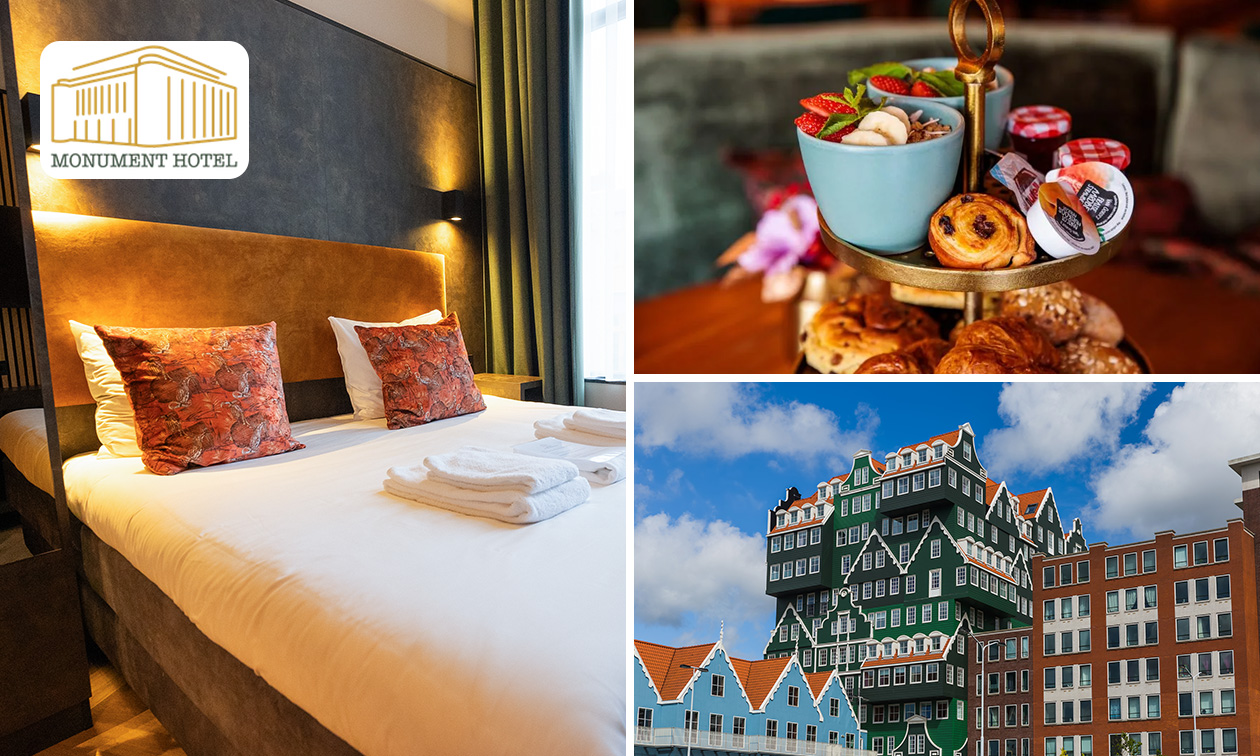 Overnachting voor 2 + ontbijt + cocktail in hartje Zaandam