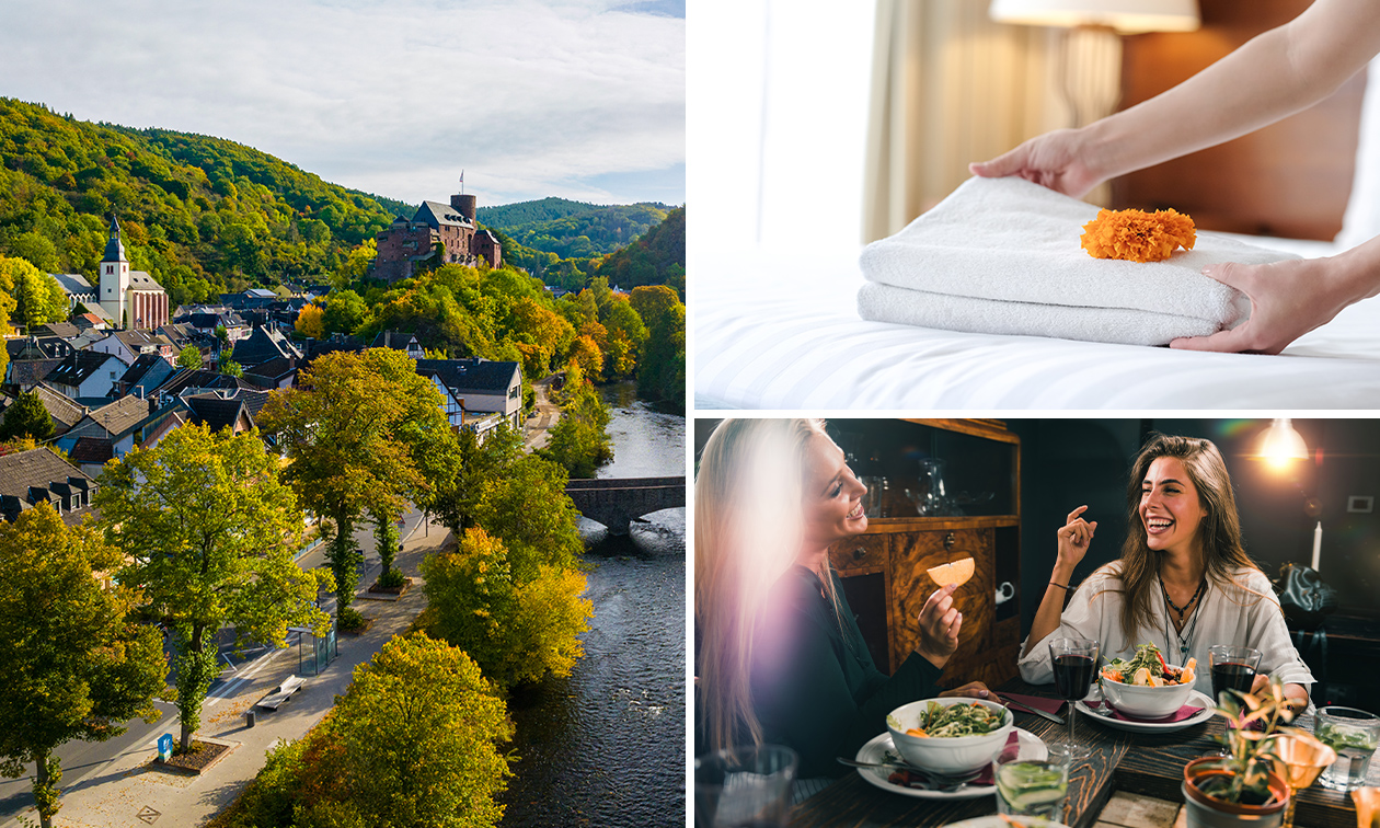 Overnachting(en) voor 2 + ontbijt + late check-out in de Eifel