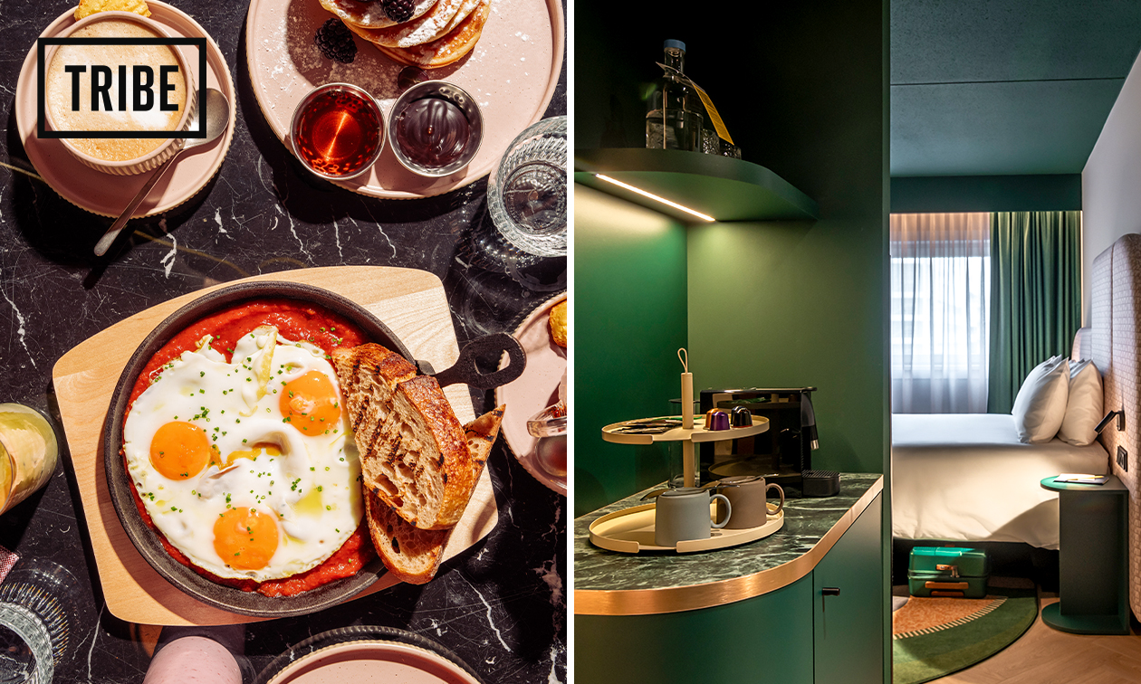 Overnachting voor 2 + drankje + ontbijt + late check-out + meer bij TRIBE Den Haag Centraal