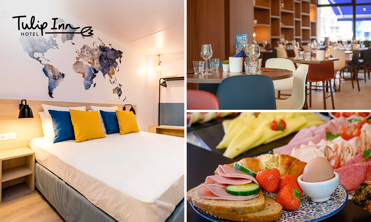 Overnachting voor 2 + ontbijt + welkomsthapje bij Tulip Inn Antwerpen