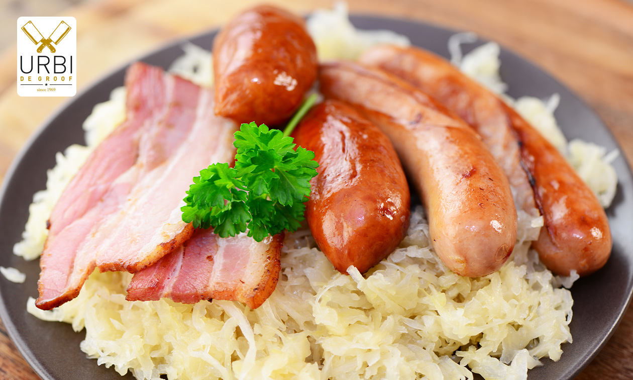 Choucroute avec chou fermenté et 6 sortes de viande (700g)