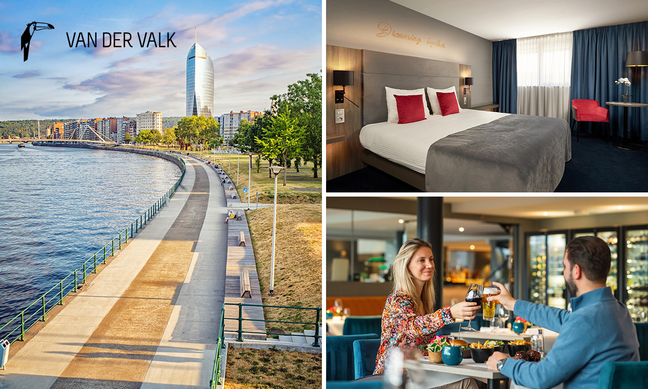 Overnachting voor 2 + ontbijt in hartje Luik