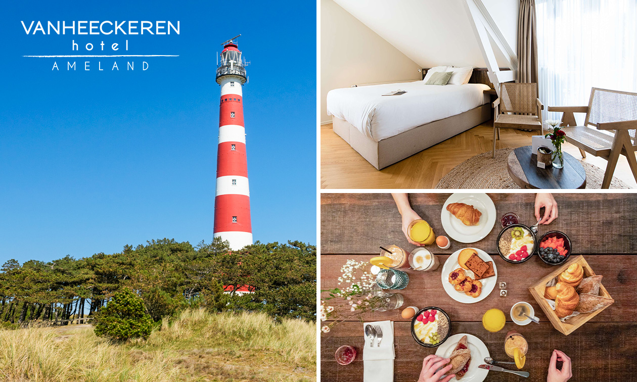 2 overnachtingen + ontbijt + diner + meer voor 2 op Ameland