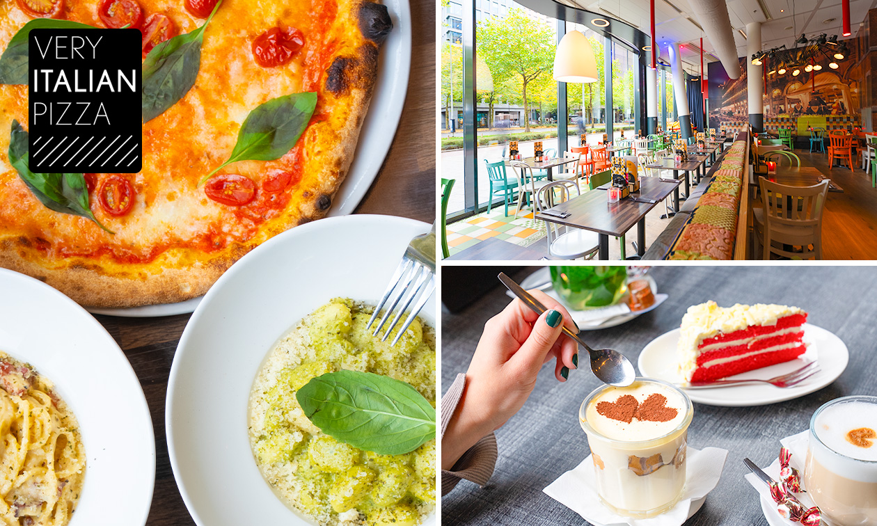 2-gangenlunch of 3-gangendiner à la carte bij Very Italian Pizza in hartje Rotterdam