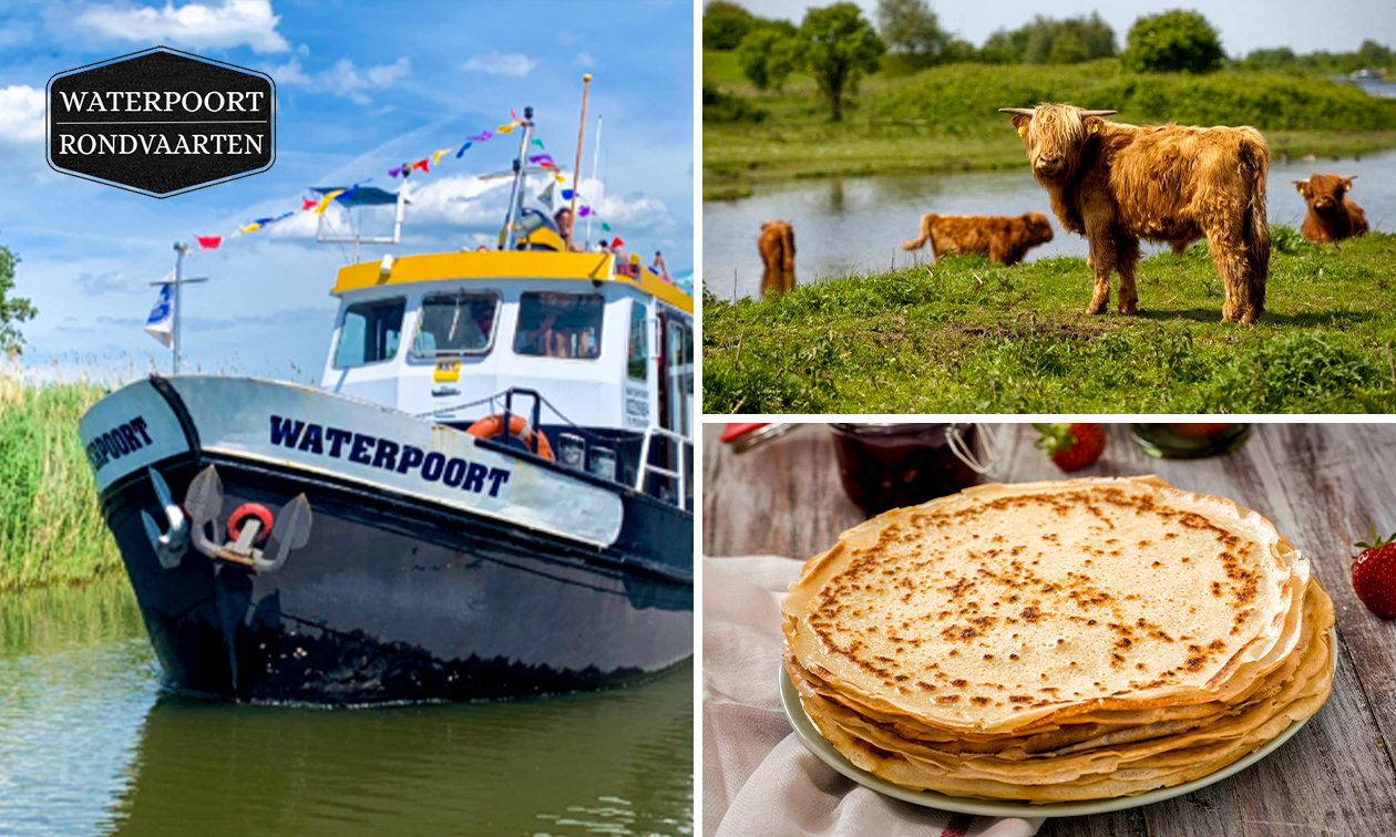 Rondvaart (30 min of 90 min) + onbeperkt pannenkoeken naar keuze