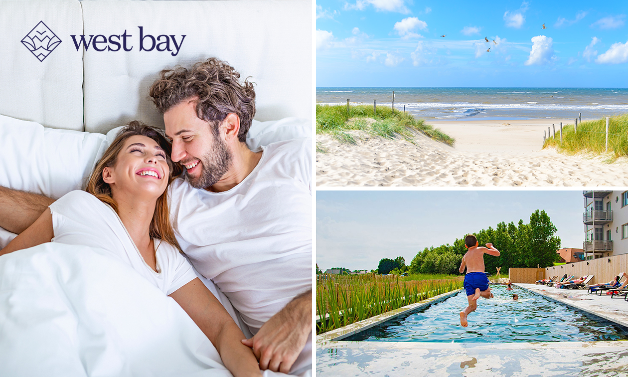 Overnachting voor 2 tot 6 personen + parkeren + late check-out aan de Belgische kust