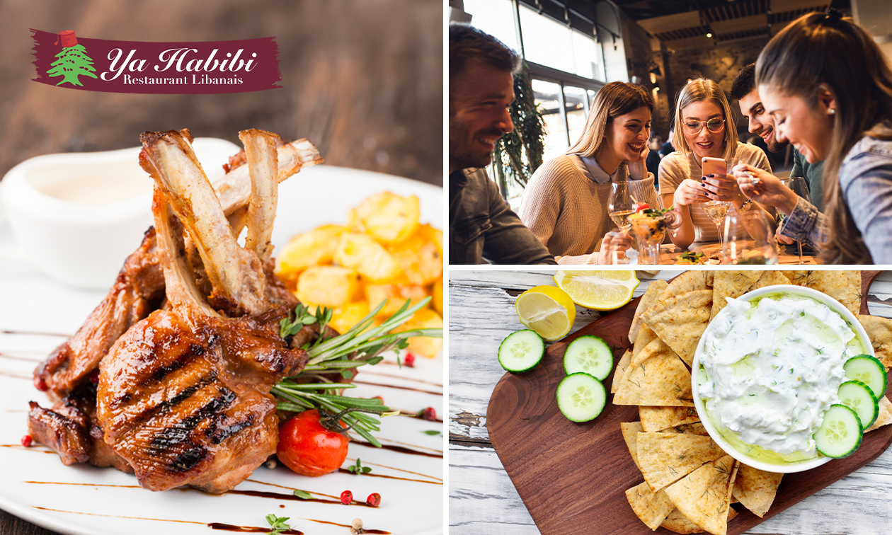 Menu libanais en 2 services à la carte près de Roubaix