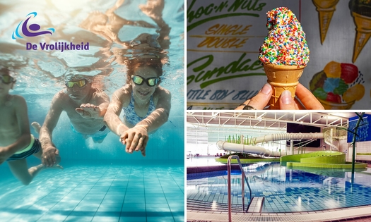 Entree Zwembad De Vrolijkheid + softijs met dip