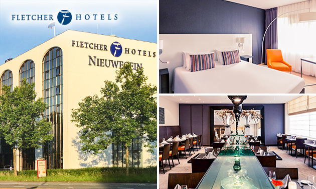 Overnachting voor 2 + evt. ontbijt en 3-gangendiner bij Fletcher Hotels