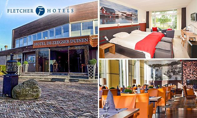 Overnachting voor 2 + evt. ontbijt en 3-gangendiner bij Fletcher Hotels